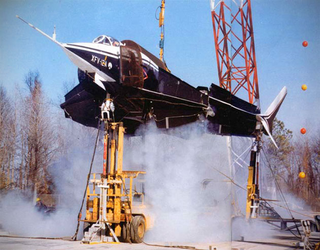The XFV-12 being tested at NASA Langley Research Center in Virginia
